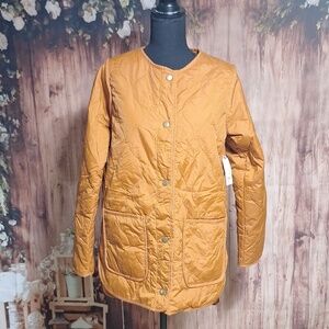 NWT St John's Bay orange all weather coat, with pockets.